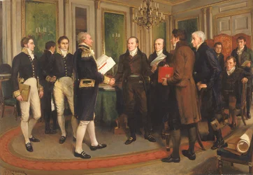 La signature du traité de Gand, veille de Noël, 1814